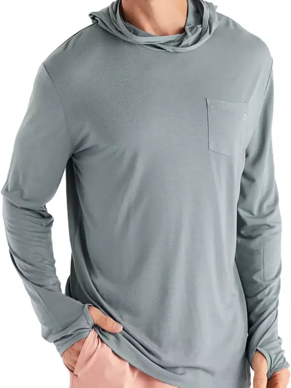 Free Fly Men's Bamboo Lightweight Hoodie Size S Color Slate NWT Fishing UPF